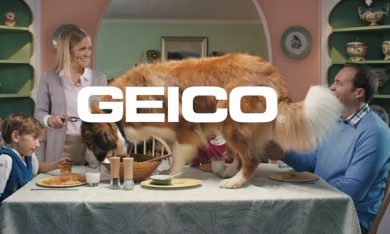 Pubblicità creativa, con cane