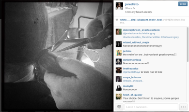 Jared Leto: capelli corti e niente barba per il Joker