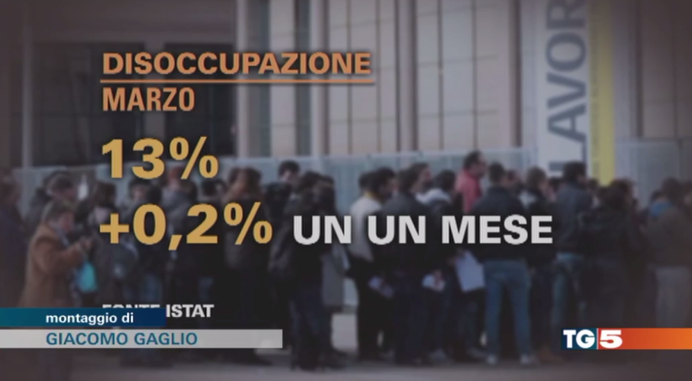 Disoccupazione al 13%, nuovo record Disoccupazione al 13%, nuovo record