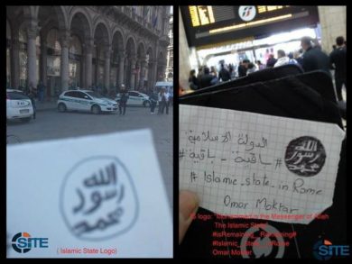 Isis, cartoline con minacce all’Italia