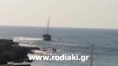 Rodi, ennesimo naufragio di clandestini – le immagini