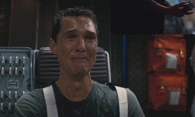 Matthew McConaughey di fronte al trailer di Star Wars