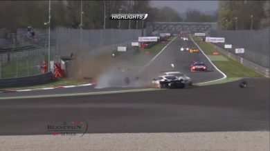 Monza, campionato Gt. Incidente alla parabolica