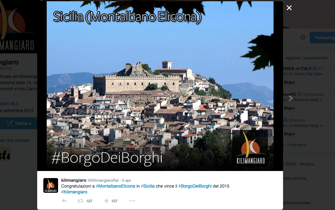 Montalbano Elicona è il borgo più bello d’Italia