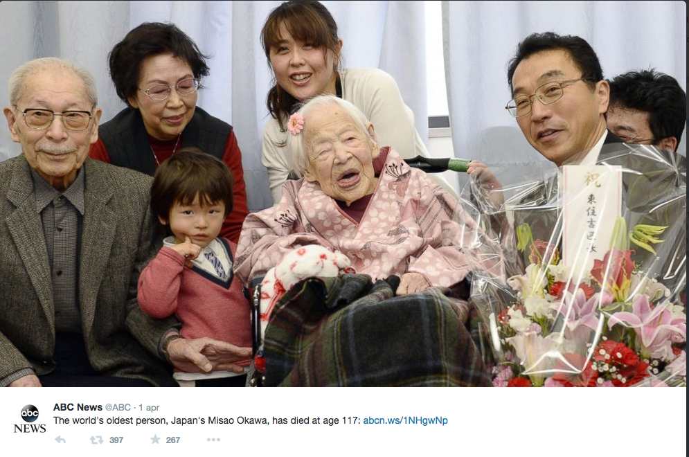 Gertrude Weaver, per 5 giorni la donna più anziana del mondo