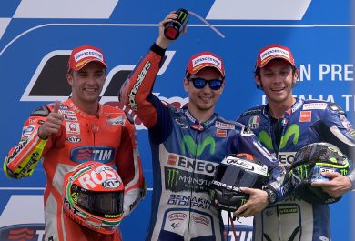 Gp Italia: Lorenzo il Magnifico fa il tris, Iannone 2°, Rossi 3°