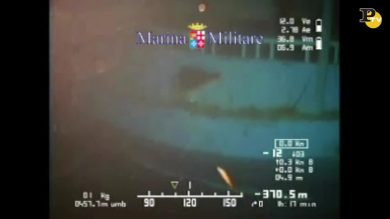 Il relitto del peschereccio in fondo al mare