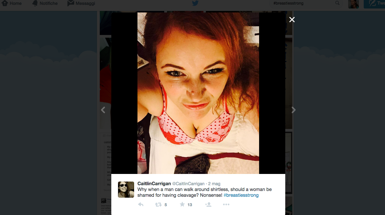 “Orgogliosa del mio seno” la campagna Twitter contro il pastore americano