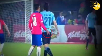 “Palpa” Cavani e sviene. L’incredibile simulazione di Jara