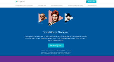 Google Play music: musica gratis in streaming