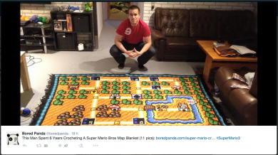 Sei anni per fare un tappeto a punto croce