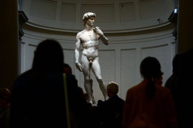 Hero, a contemporary version of Michelangelo’s David