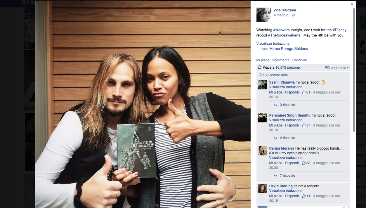 Zoe e Marco Saldana, che male c’è a prendere il cognome della moglie? Zoe e Marco Saldana, che male c’è a prendere il cognome della moglie?