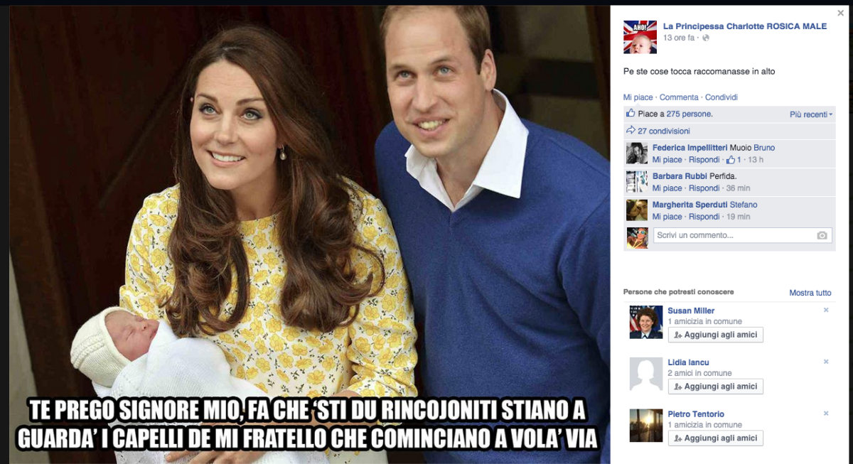 Galleria foto 'Dopo George anche Charlotte è “Regina” su Facebook' - foto 14