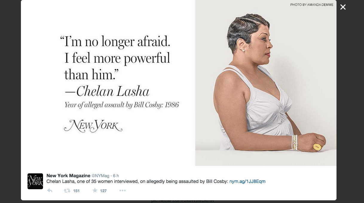 Sul New York Magazine la cover è per le 35 accusatrici di Bill Cosby Sul New York Magazine la cover è per le 35 accusatrici di Bill Cosby