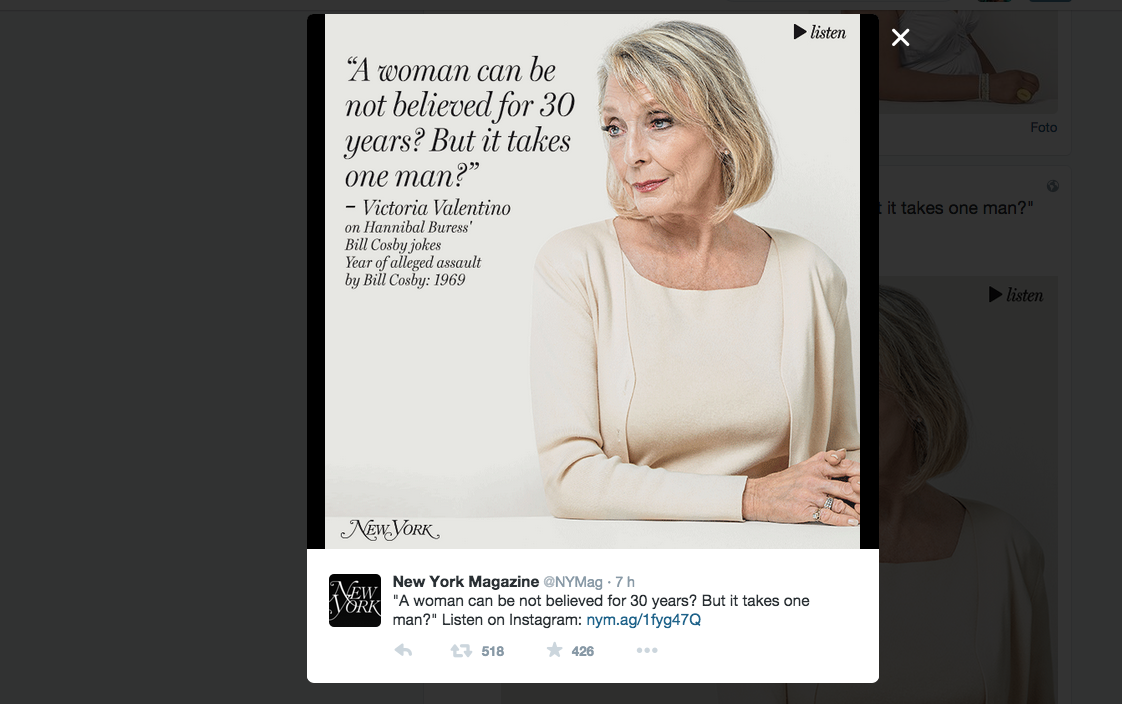 Sul New York Magazine la cover è per le 35 accusatrici di Bill Cosby Sul New York Magazine la cover è per le 35 accusatrici di Bill Cosby