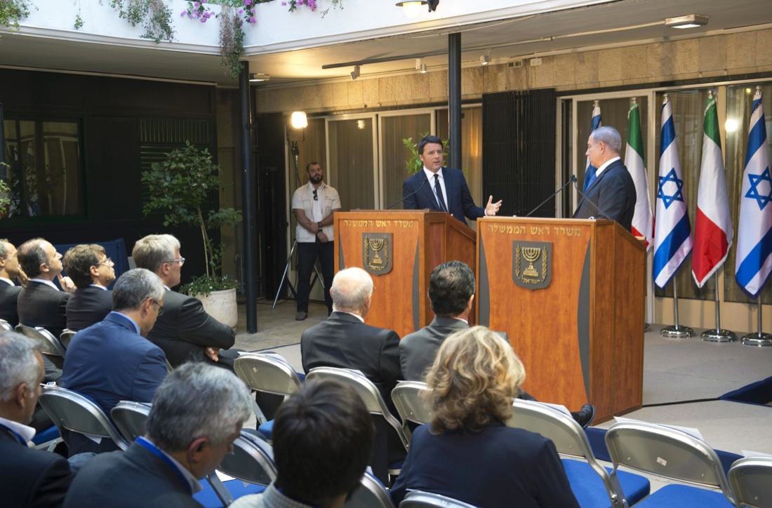 Renzi: Israele e Palestina, due Stati, due popoli