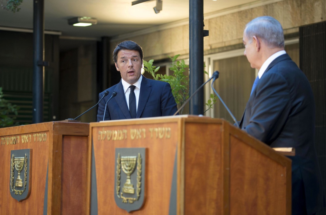 Renzi: Israele e Palestina, due Stati, due popoli