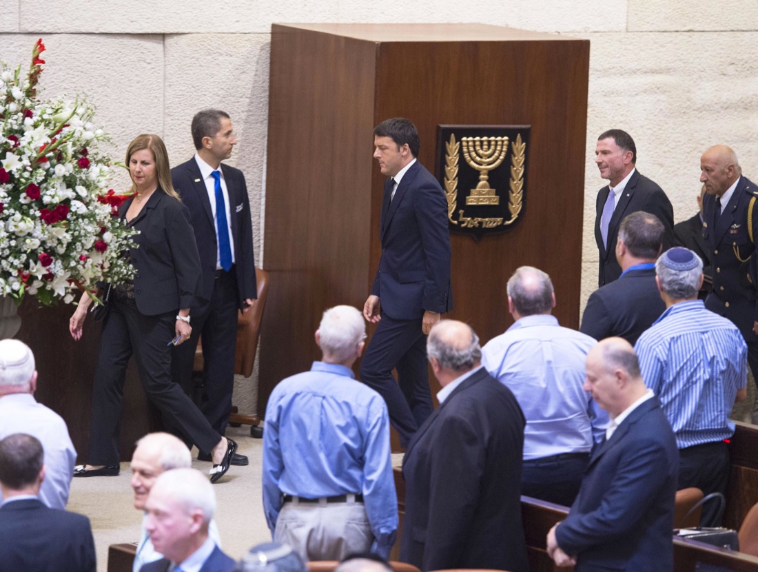 Renzi: Israele e Palestina, due Stati, due popoli