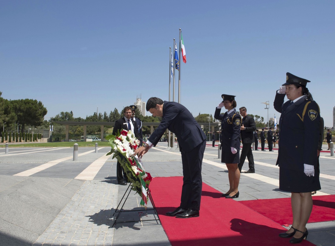 Renzi: Israele e Palestina, due Stati, due popoli