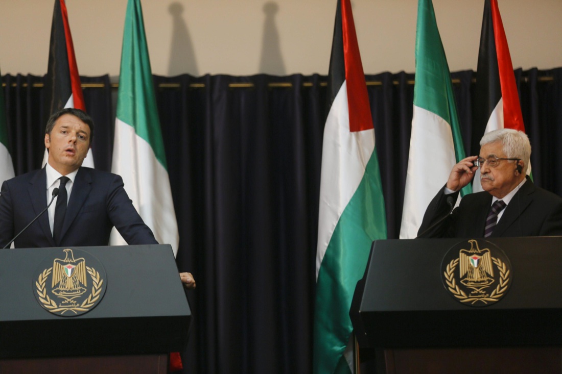 Renzi: Israele e Palestina, due Stati, due popoli