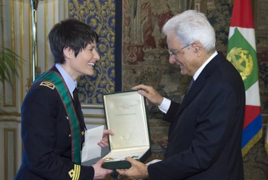 Il capitano Samantha Cristoforetti al Quirinale – Foto