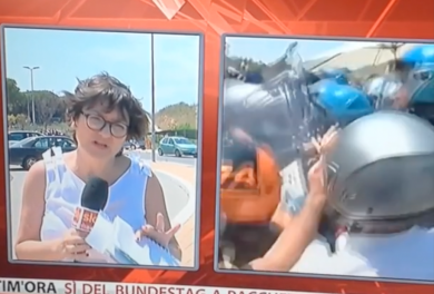 Caldo: giornalista SkyTg24 sviene in diretta