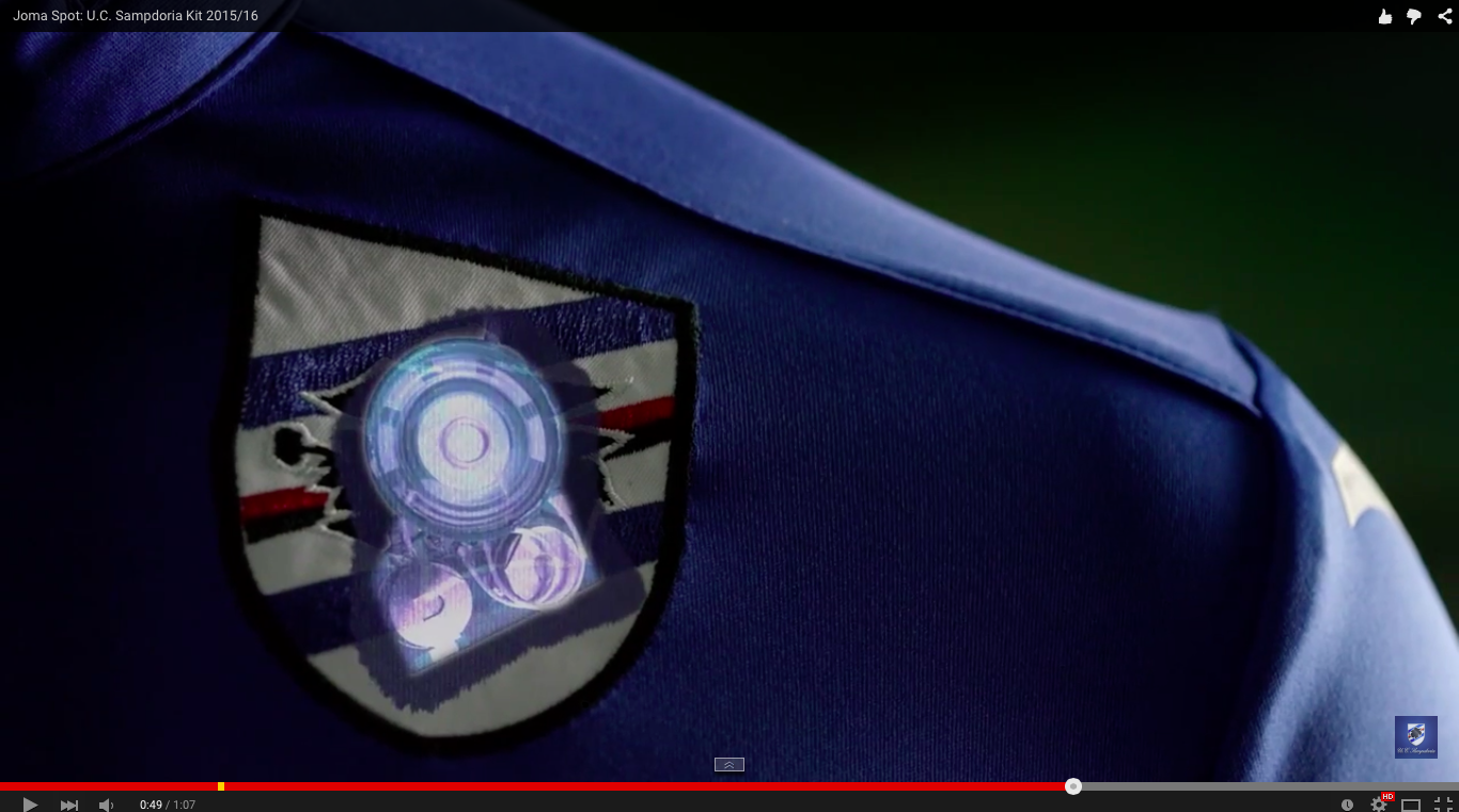 La nuova divisa della Sampdoria incita i tifosi con un chip