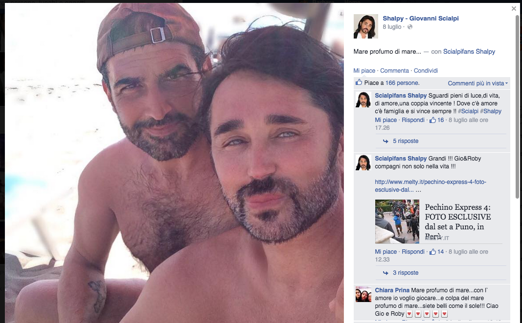 Giovanni Scialpi: “Sposo il mio compagno Roberto Blasi”