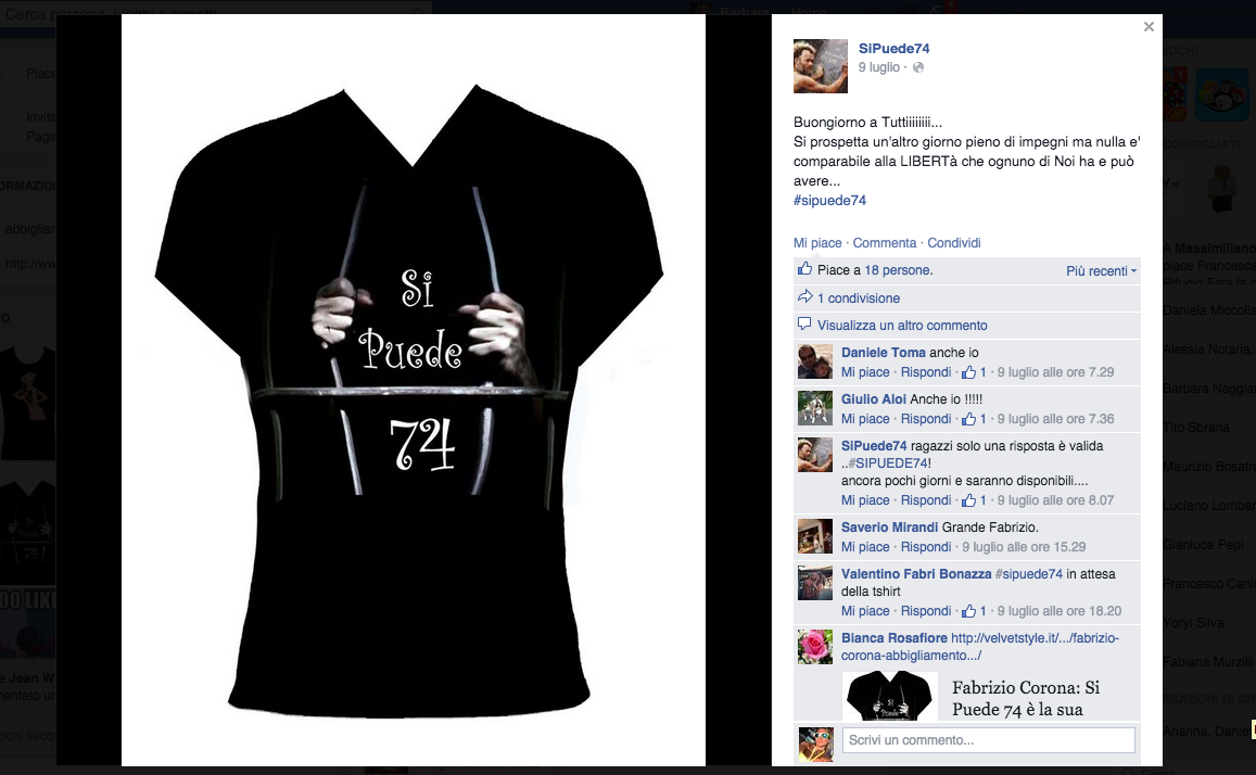 Fabrizio Corona, futuro da imprenditore?