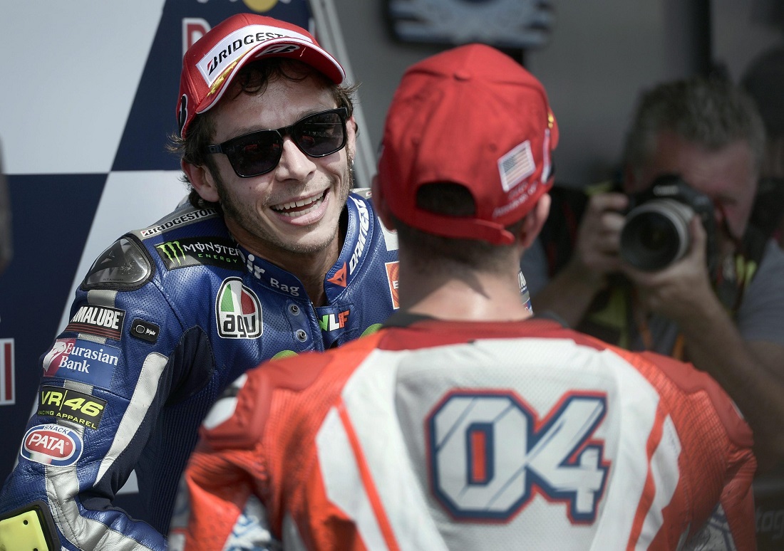 Valentino Rossi, nove podi di fila. Non succedeva dal 2008