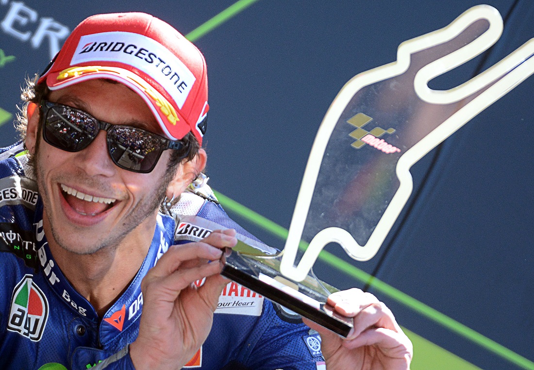 Valentino Rossi, nove podi di fila. Non succedeva dal 2008