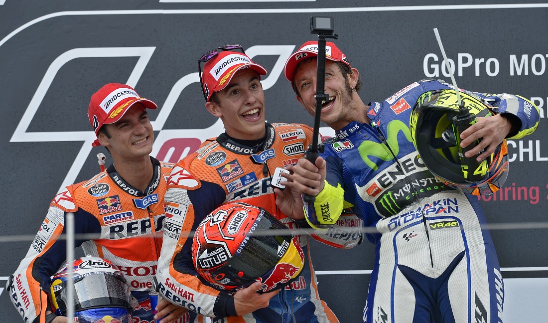 Gp Germania: dominio Marquez, Rossi terzo davanti a Lorenzo
