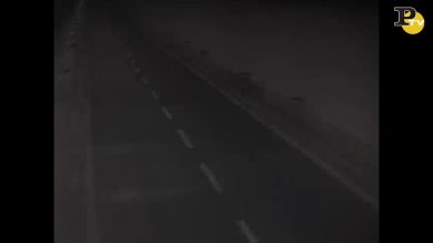 Moto contromano in autostrada