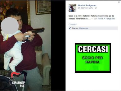 Il rapinatore che reclutava complici su Facebook