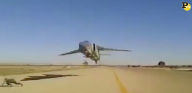 Libia: il caccia sfiora l’uomo e lo spazza via