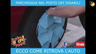 Post it per chi parcheggia al posto dei disabili