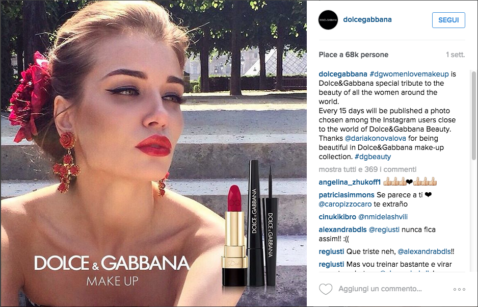 Dolce & Gabbana a caccia di modelle su Instagram Dolce & Gabbana a caccia di modelle su Instagram
