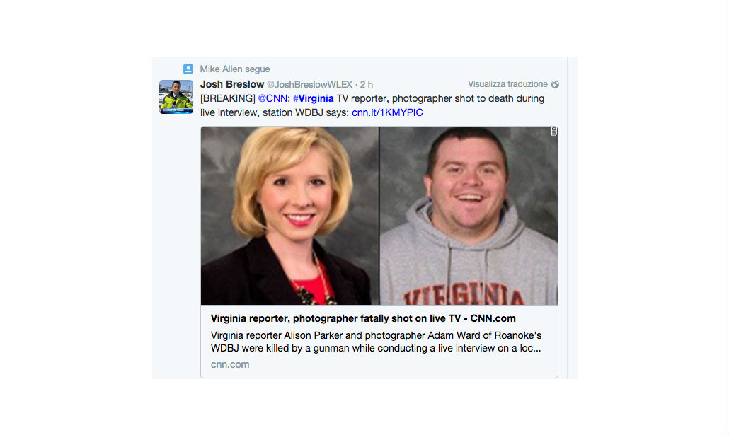 Omicidio in diretta Tv: chi erano Alison Parker e Adam Ward