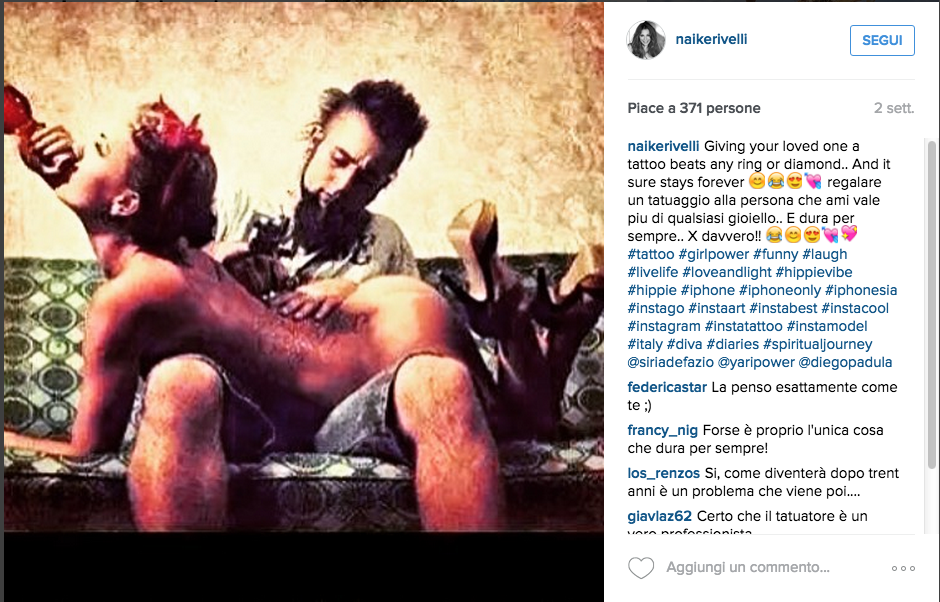 Naike Rivelli si è fidanzata con Yari Carrisi Naike Rivelli si è fidanzata con Yari Carrisi