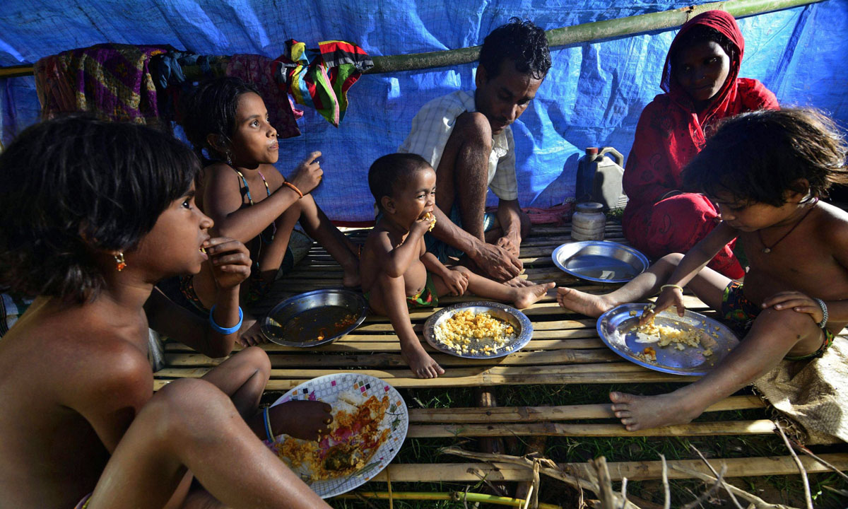 India, foto dall’Assam alluvionato India, foto dall’Assam alluvionato