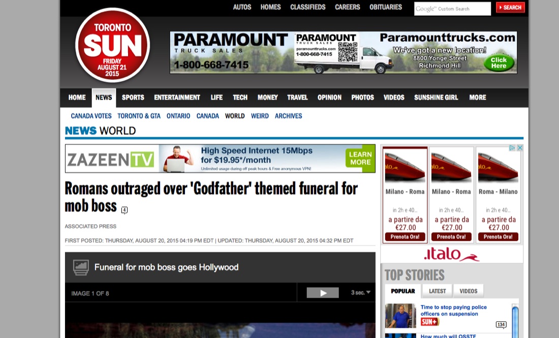 Funerali di Casamonica a Roma: la stampa estera