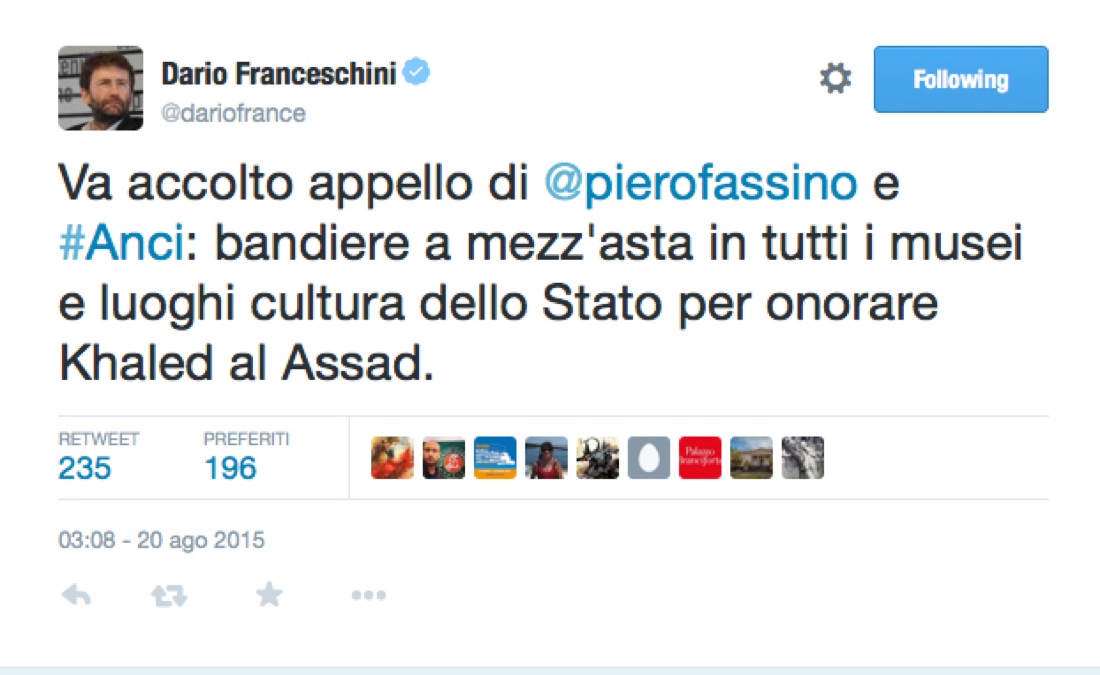 I Musei italiani ricordano Khaled Asaad