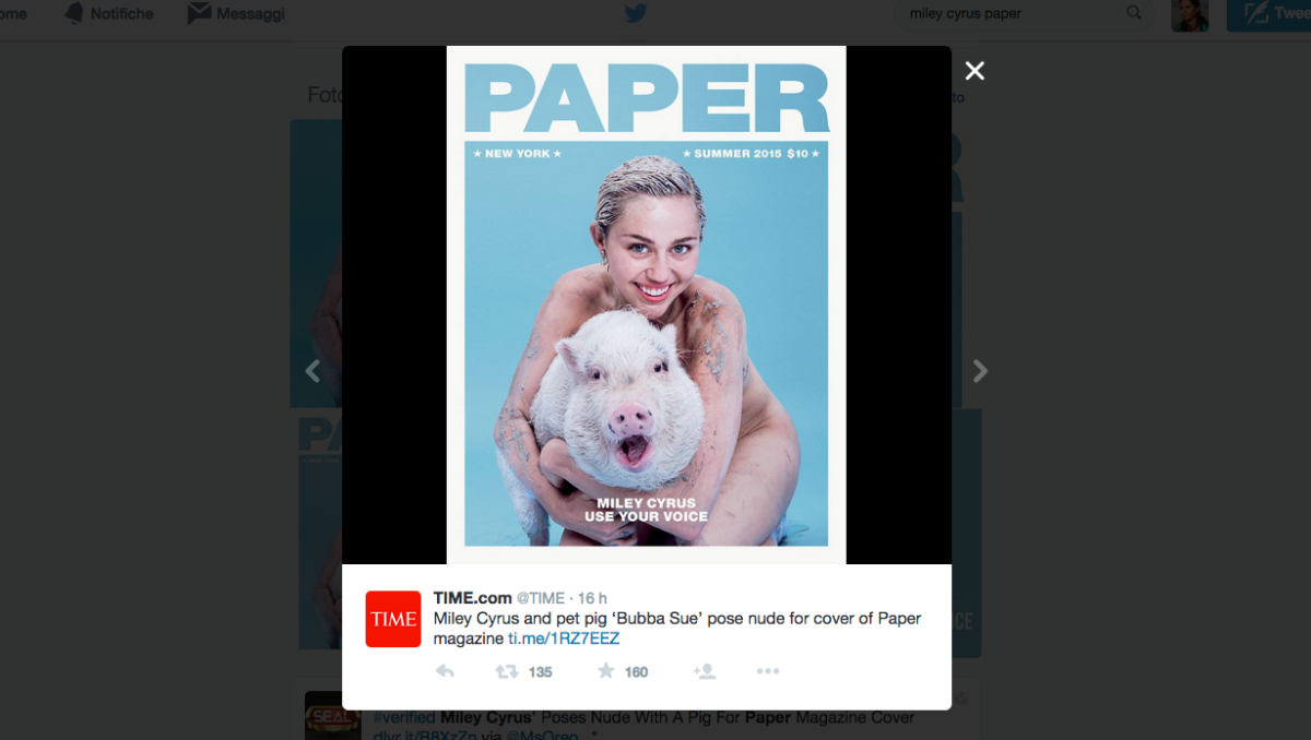 Galleria foto 'Miley Cyrus, seno nudo per la buonanotte social' - foto 9