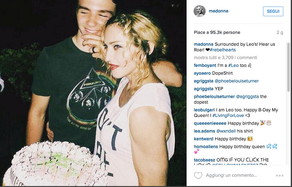 Madonna “Gipsy Queen” per il suo compleanno Madonna “Gipsy Queen” per il suo compleanno