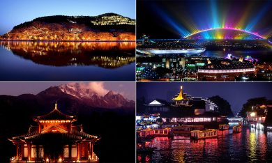 La Cina fotografata di notte