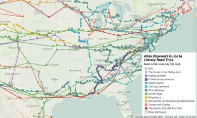 I grandi viaggi della letteratura in una mappa interattiva