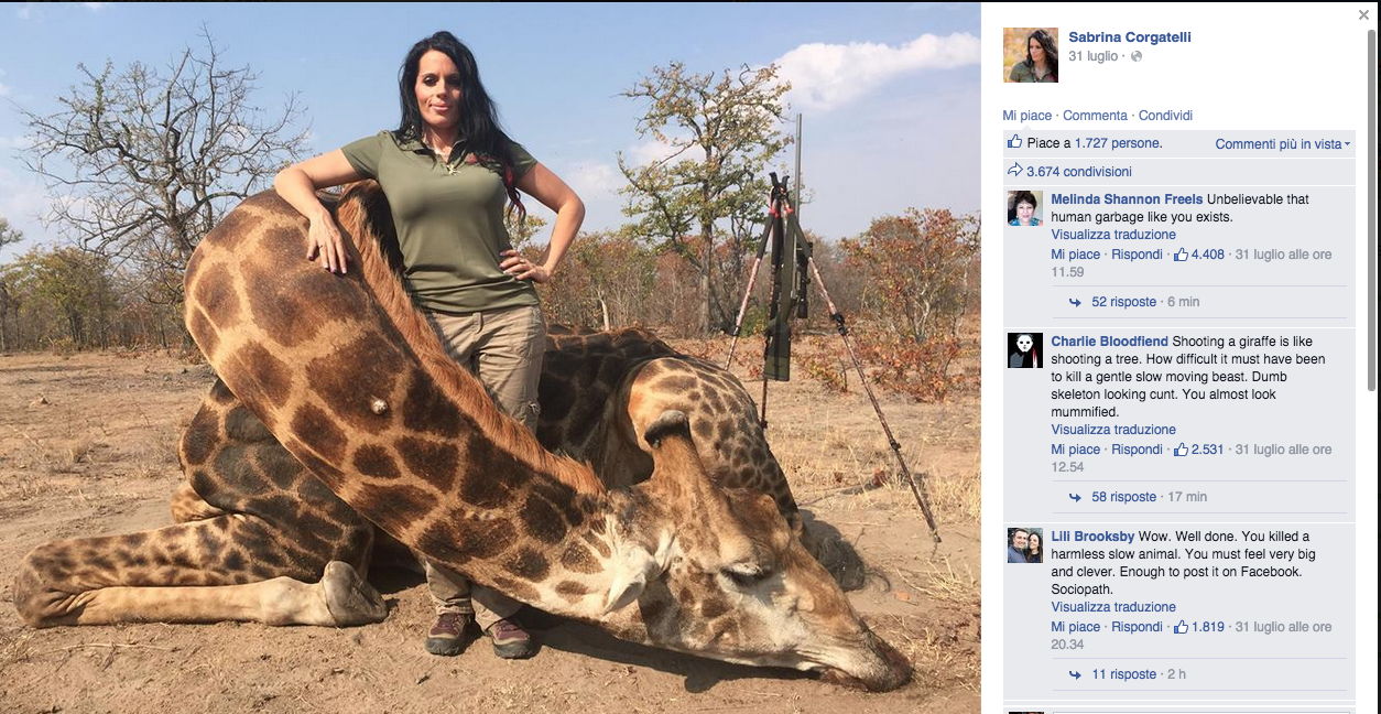 Tutti contro Sabrina, la killer della savana