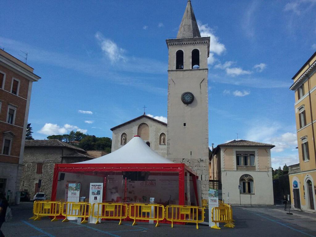 Il sindaco di Spoleto inaugura la tappa del tour in Umbria Il sindaco di Spoleto inaugura la tappa del tour in Umbria