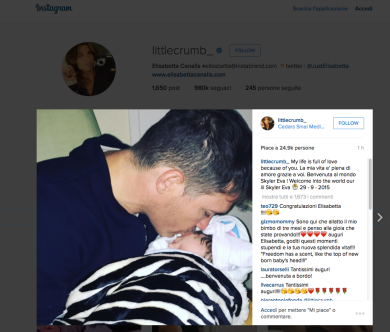 Elisabetta Canalis è diventata mamma: è nata Skyler Eva